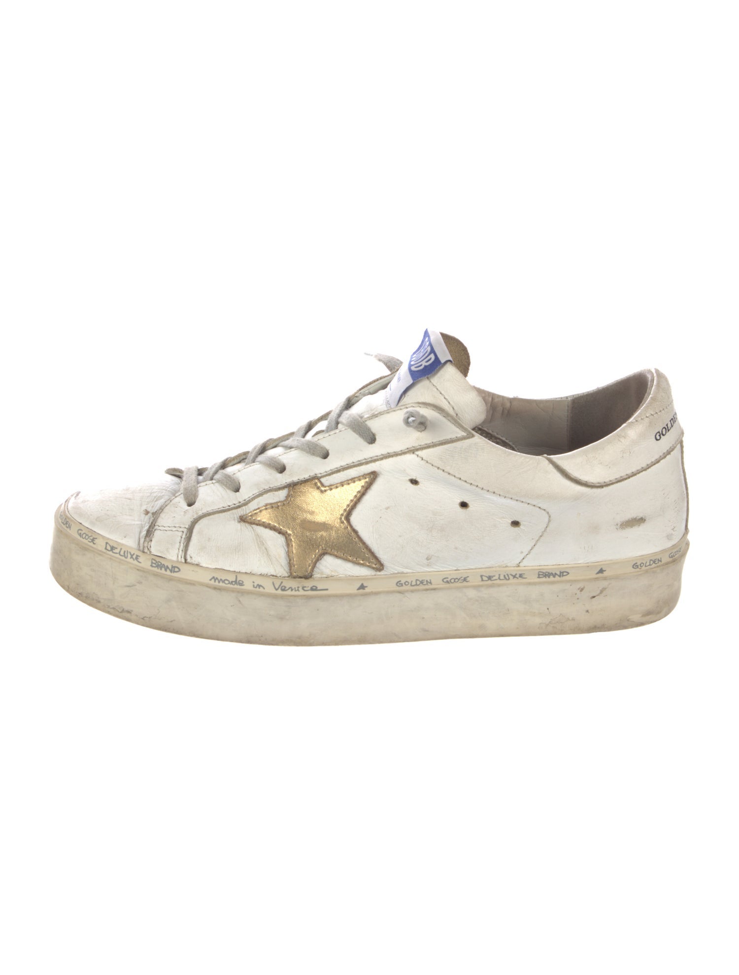 Golden Goose Leather Distressed Accents Sneakers