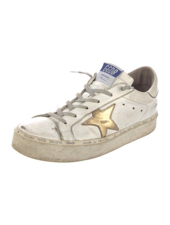 Golden Goose Leather Distressed Accents Sneakers