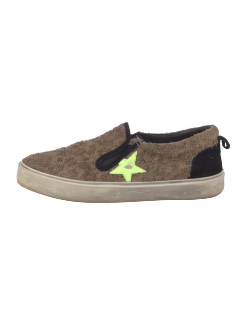Golden Goose Suede Colorblock Pattern Sneakers