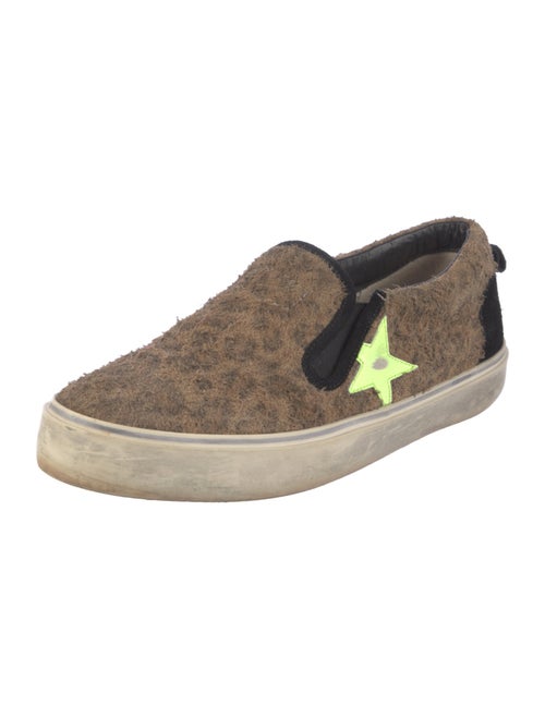 Golden Goose Suede Colorblock Pattern Sneakers