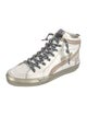 Golden Goose Leather Animal Print Sneakers