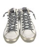Golden Goose Leather Animal Print Sneakers