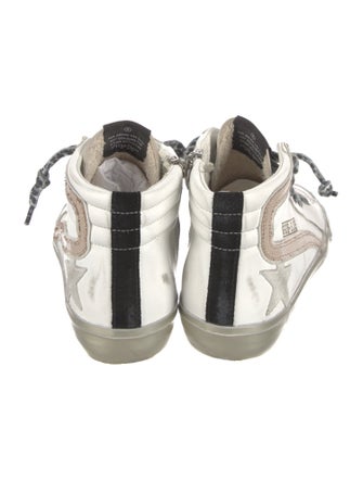 Golden Goose Leather Animal Print Sneakers