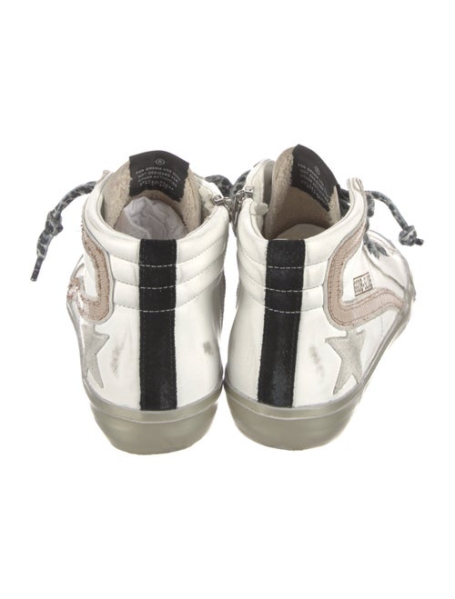 Golden Goose Leather Animal Print Sneakers