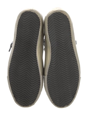 Golden Goose Leather Animal Print Sneakers