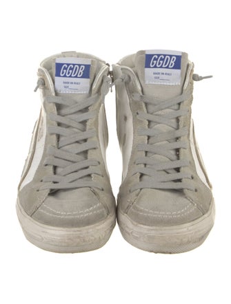 Golden Goose Leather Colorblock Pattern Sneakers