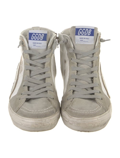 Golden Goose Leather Colorblock Pattern Sneakers