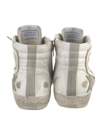 Golden Goose Leather Colorblock Pattern Sneakers