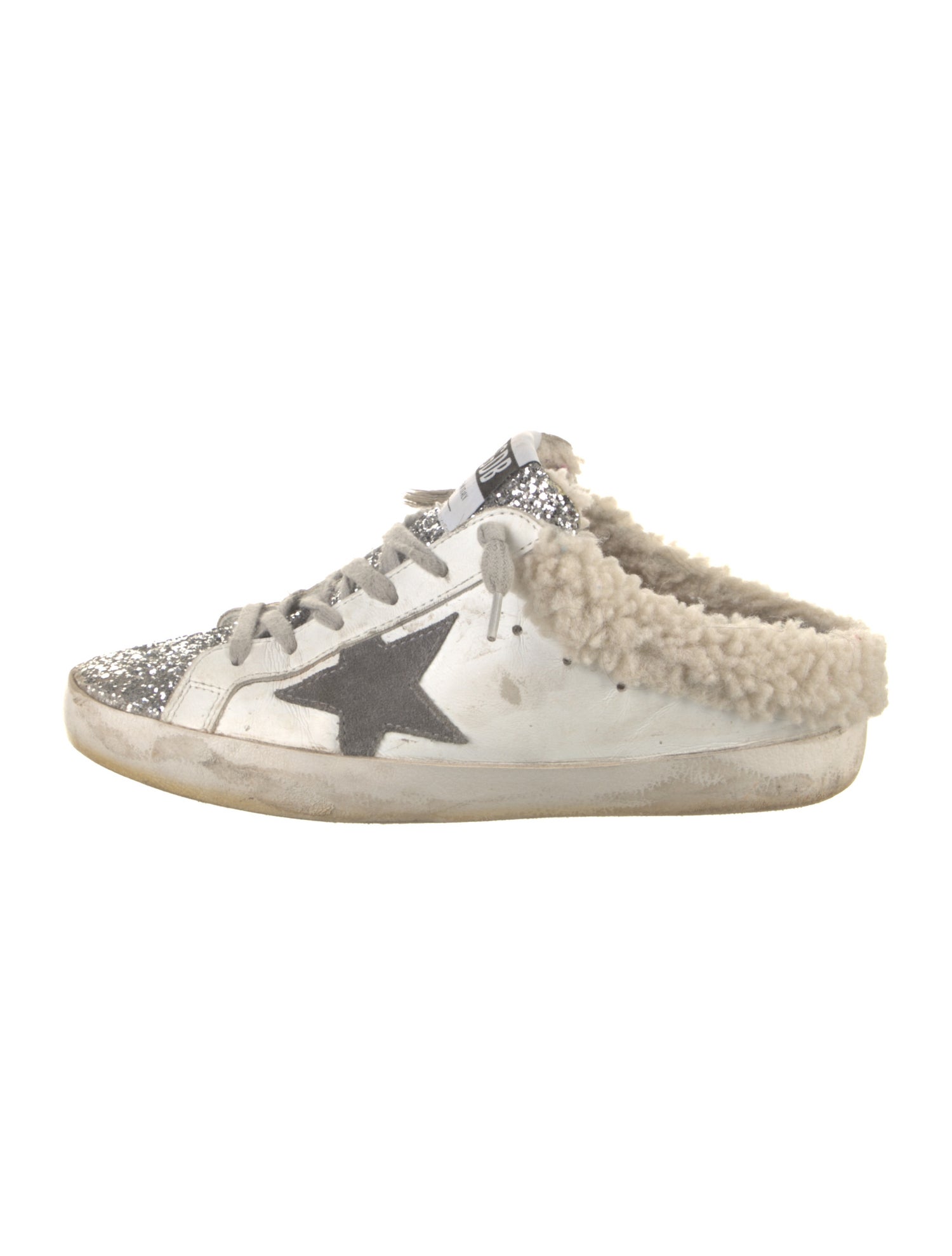 Golden Goose Leather Colorblock Pattern Sneakers