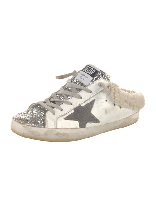 Golden Goose Leather Colorblock Pattern Sneakers