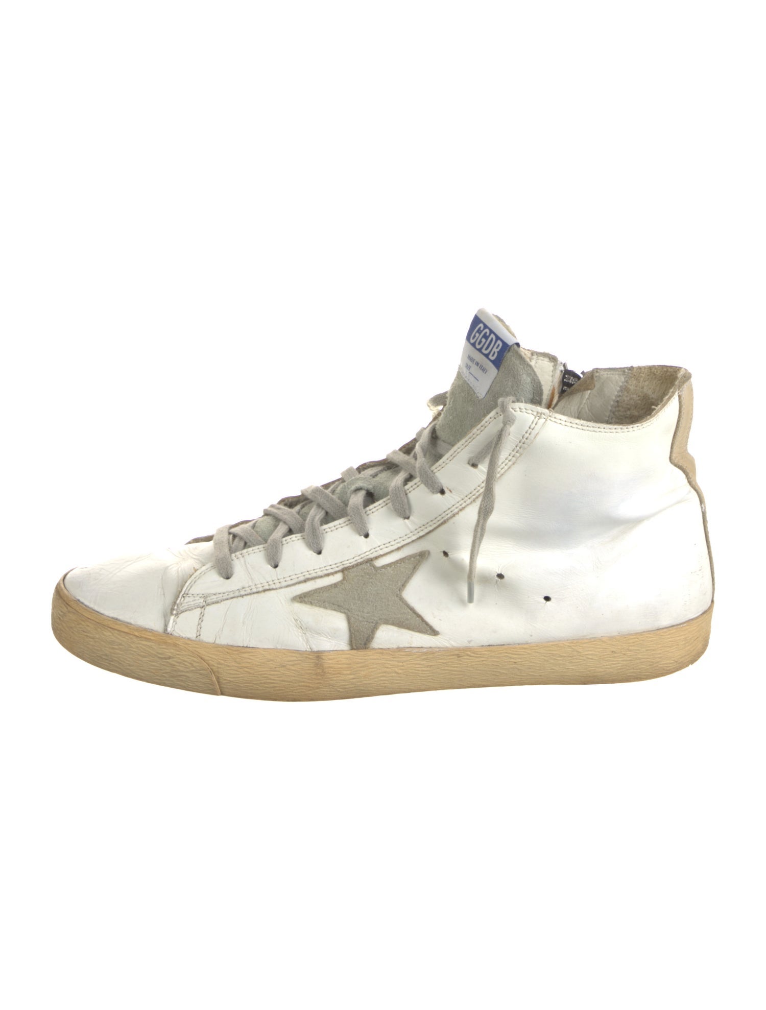 Golden Goose Leather Printed Sneakers
