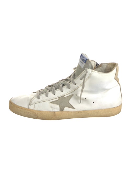 Golden Goose Leather Printed Sneakers