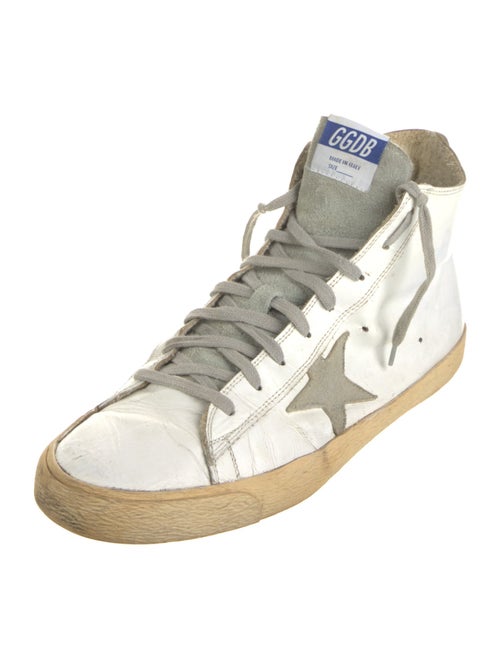 Golden Goose Leather Printed Sneakers