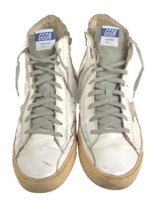 Golden Goose Leather Printed Sneakers