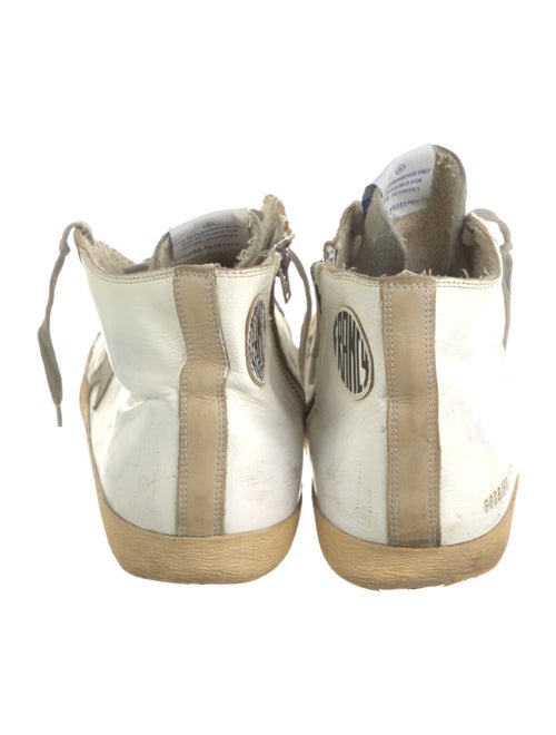 Golden Goose Leather Printed Sneakers