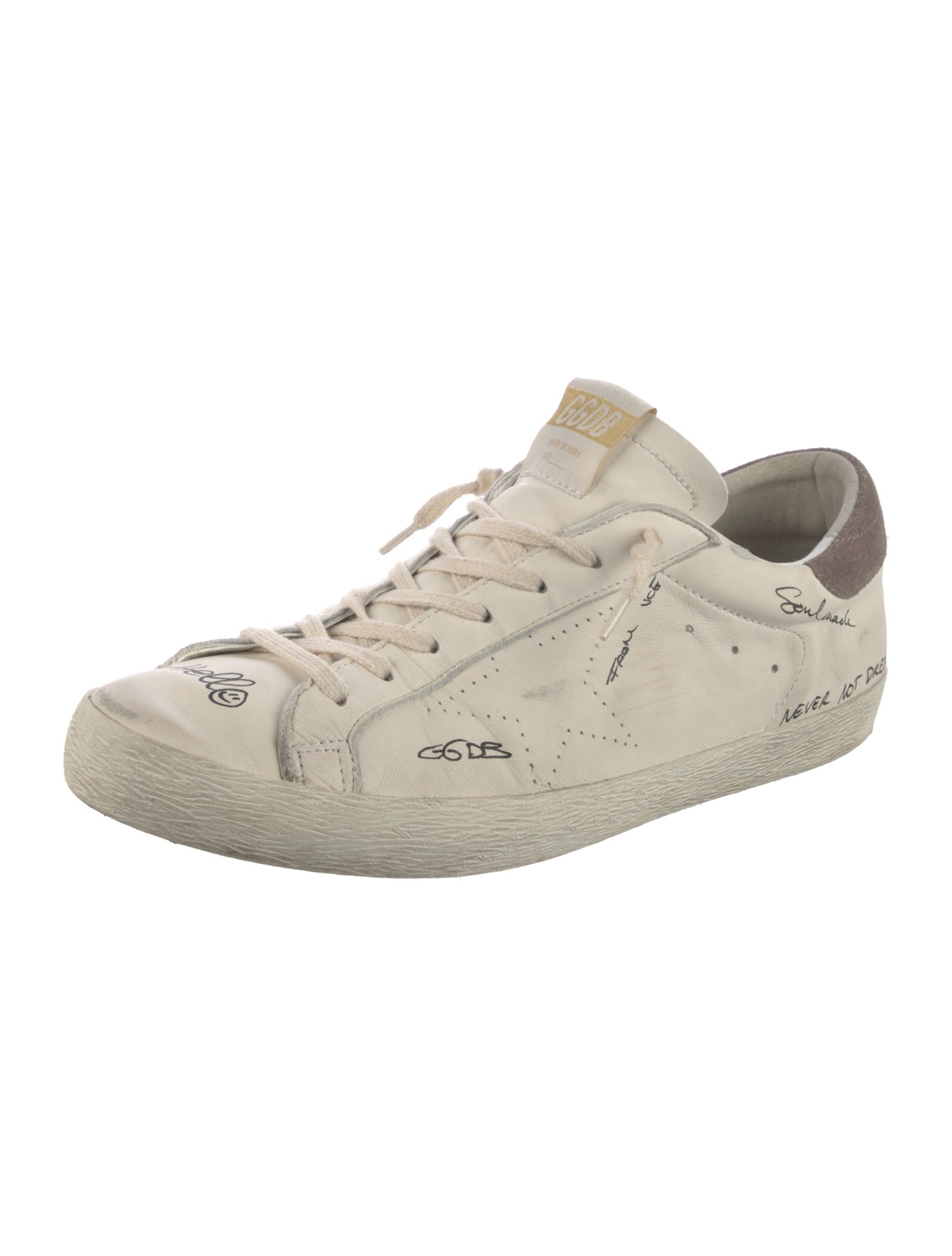 Golden Goose Leather Printed Sneakers