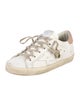 Golden Goose Leather Glitter Accents Sneakers