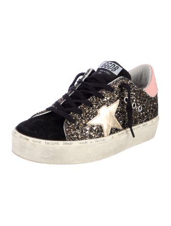 Golden Goose Glitter Colorblock Pattern Sneakers