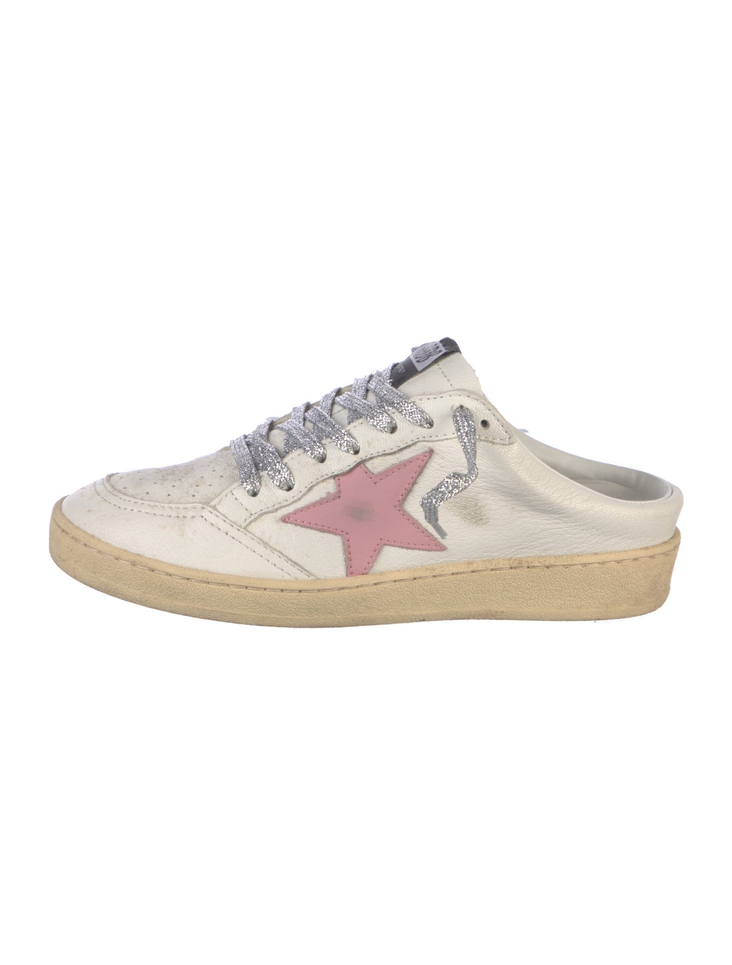 Golden Goose Leather Distressed Accents Sneakers