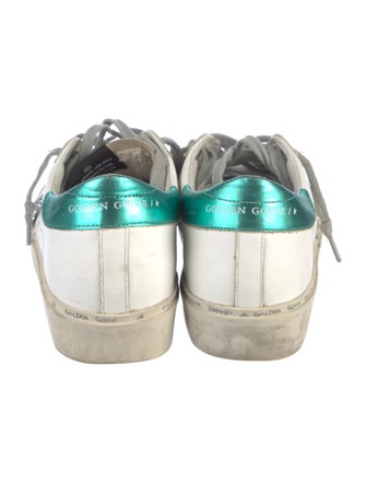 Golden Goose Leather Glitter Accents Sneakers