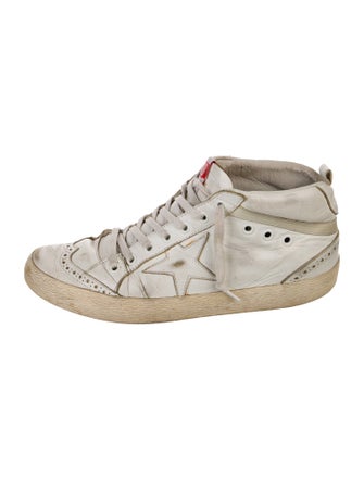 Golden Goose Leather Lasercut Accents Sneakers