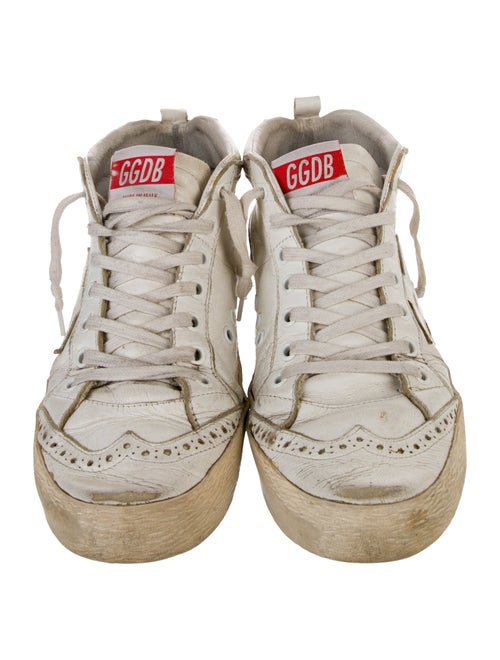 Golden Goose Leather Lasercut Accents Sneakers