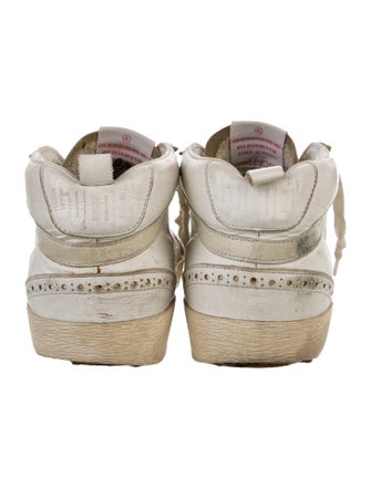 Golden Goose Leather Lasercut Accents Sneakers