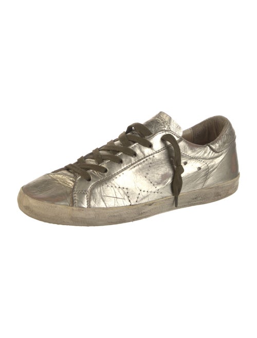 Golden Goose Leather Distressed Accents Sneakers
