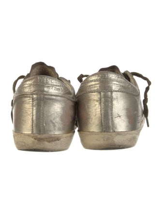 Golden Goose Leather Distressed Accents Sneakers