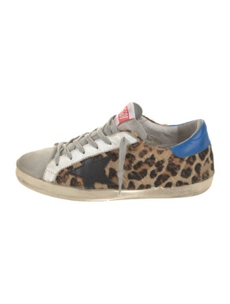 Golden Goose Ponyhair Animal Print Sneakers