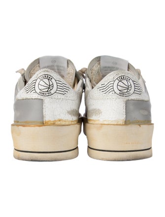 Golden Goose Leather Colorblock Pattern Sneakers