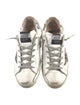 Golden Goose Leather Glitter Accents Sneakers