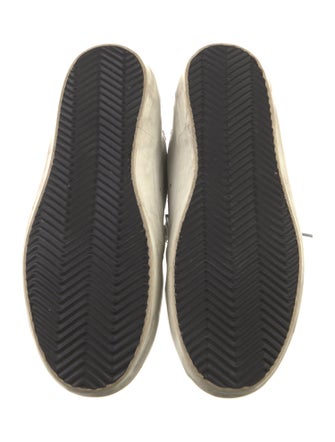 Golden Goose Leather Glitter Accents Sneakers