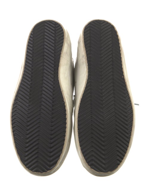 Golden Goose Leather Glitter Accents Sneakers