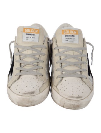 Golden Goose Leather Distressed Accents Sneakers