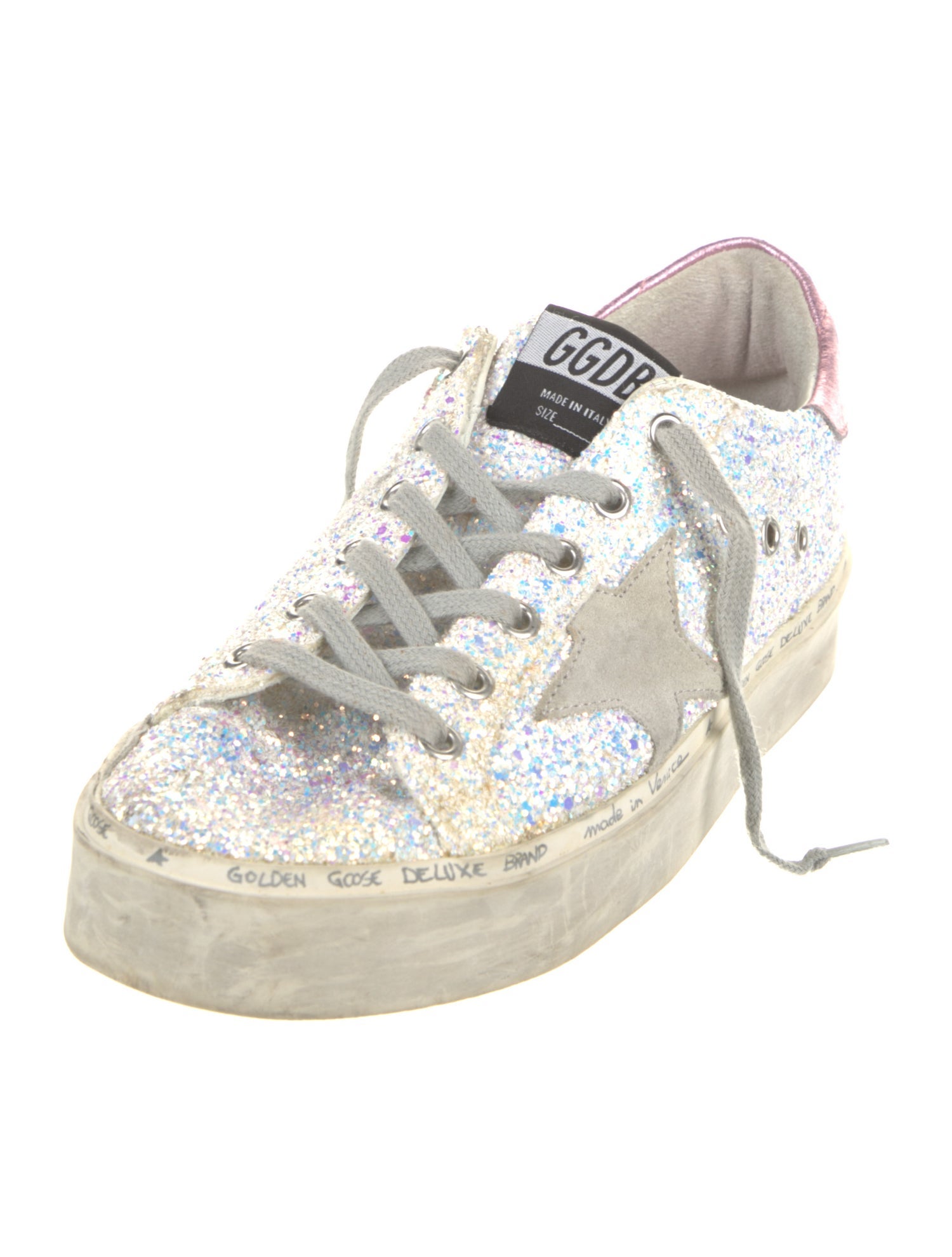 Golden Goose Glitter Printed Sneakers