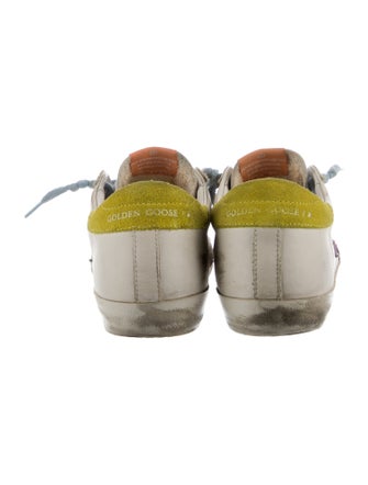 Golden Goose Leather Printed Sneakers