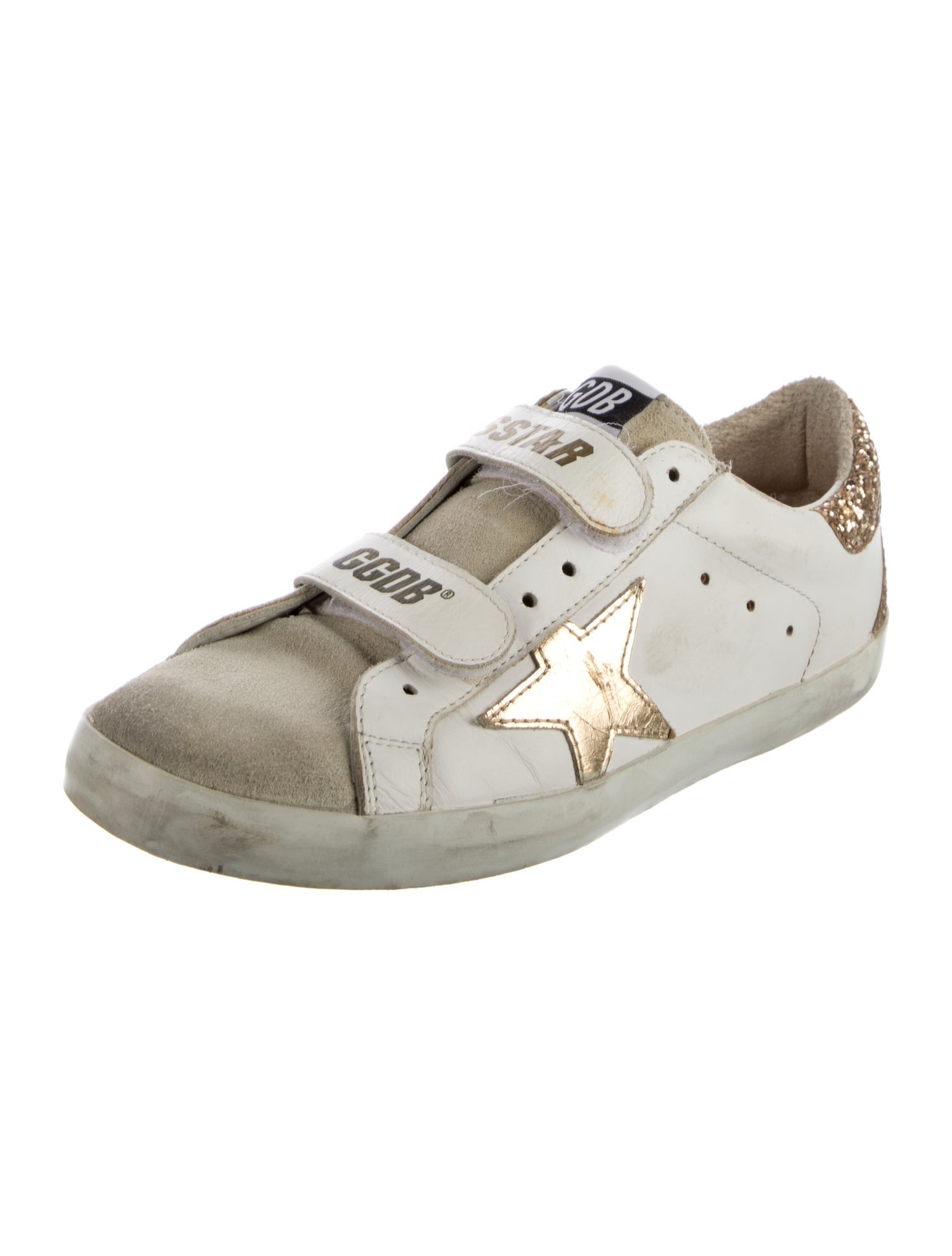 Golden Goose Leather Animal Print Sneakers