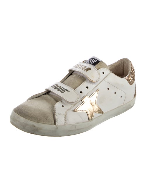 Golden Goose Leather Animal Print Sneakers