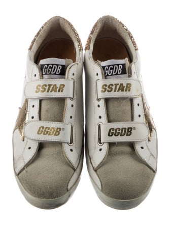 Golden Goose Leather Animal Print Sneakers