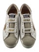 Golden Goose Leather Animal Print Sneakers