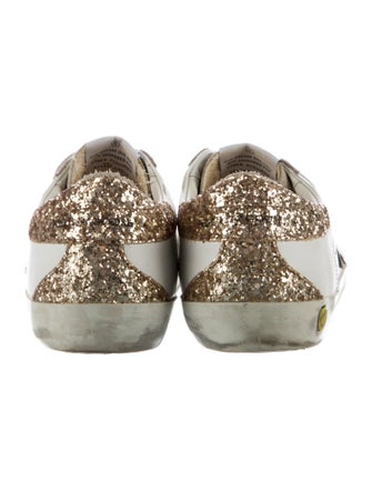 Golden Goose Leather Animal Print Sneakers