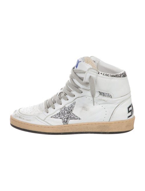 Golden Goose Leather Printed Athletic Sneakers