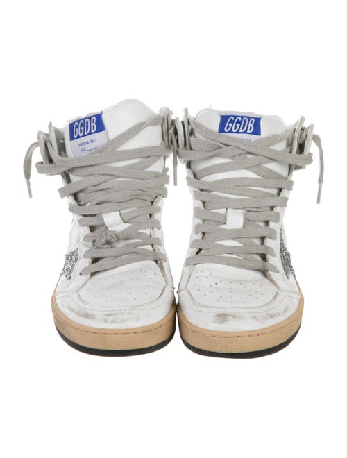 Golden Goose Leather Printed Athletic Sneakers