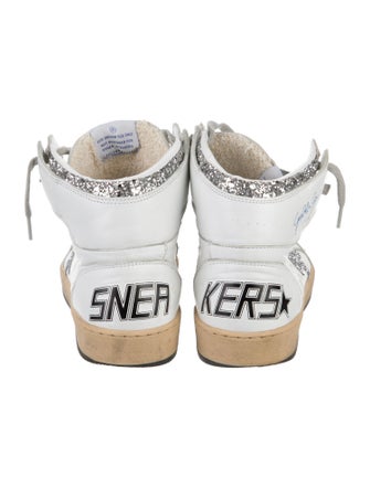 Golden Goose Leather Printed Athletic Sneakers