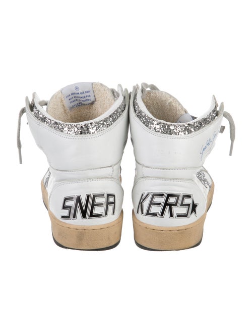 Golden Goose Leather Printed Athletic Sneakers