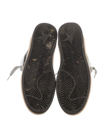 Golden Goose Leather Printed Athletic Sneakers