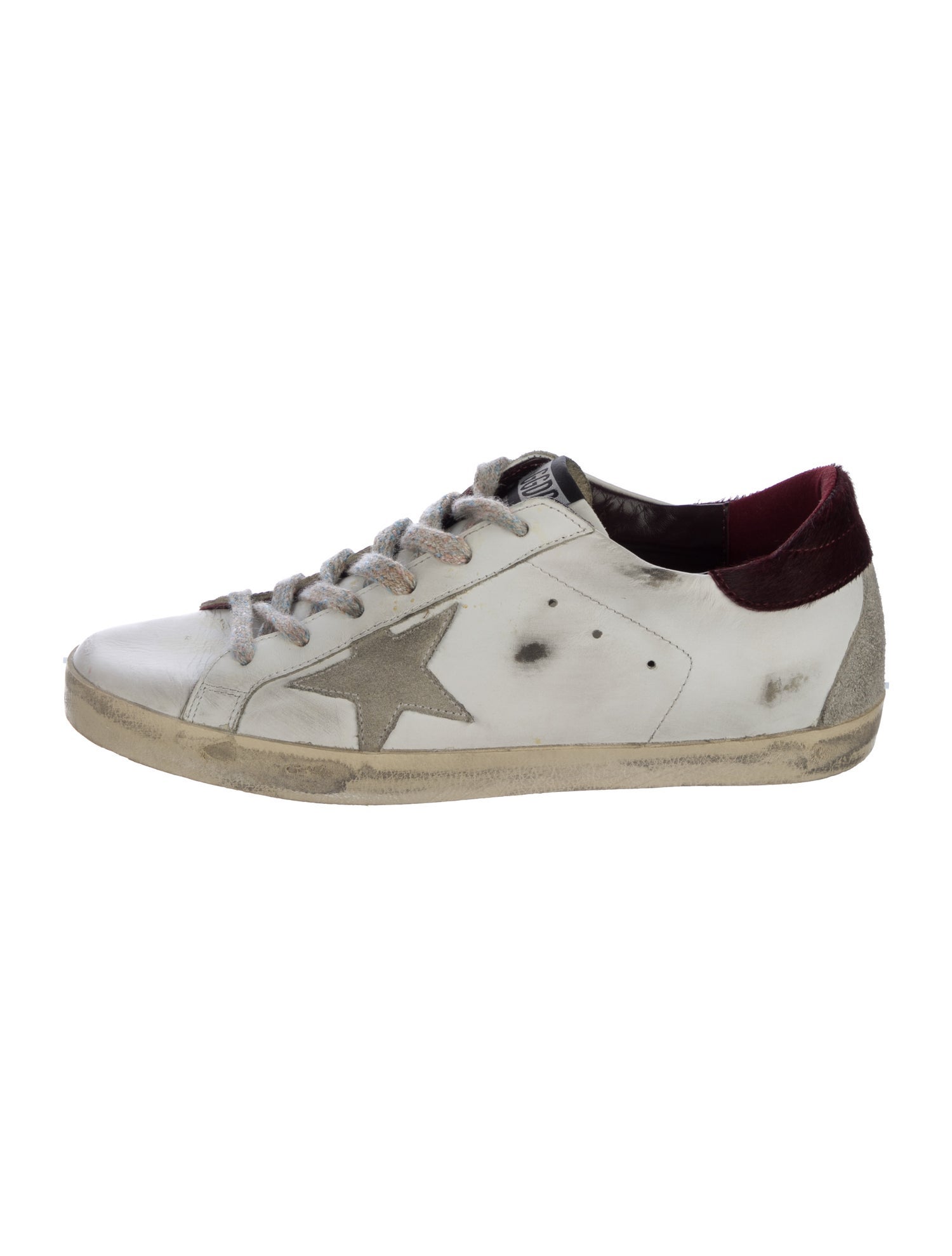 Golden Goose Leather Printed Sneakers w/ Tags