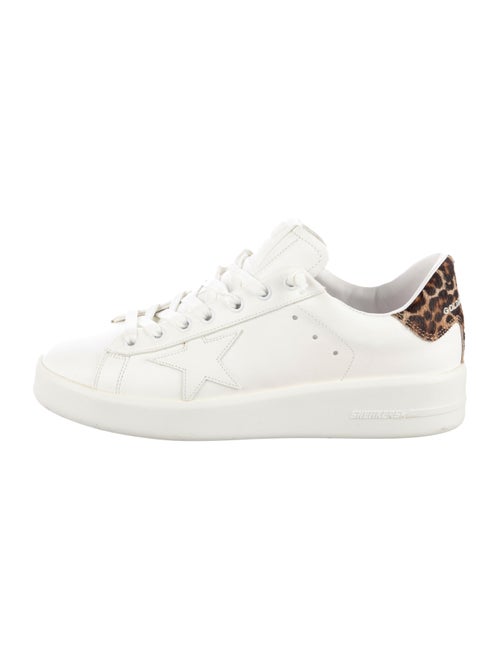 Golden Goose Leather Glitter Accents Sneakers