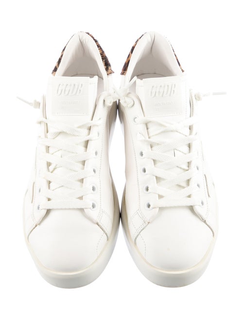 Golden Goose Leather Glitter Accents Sneakers